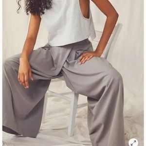 Free People Intimately The Cloud Palazzo Wide Leg Pants in Grey
